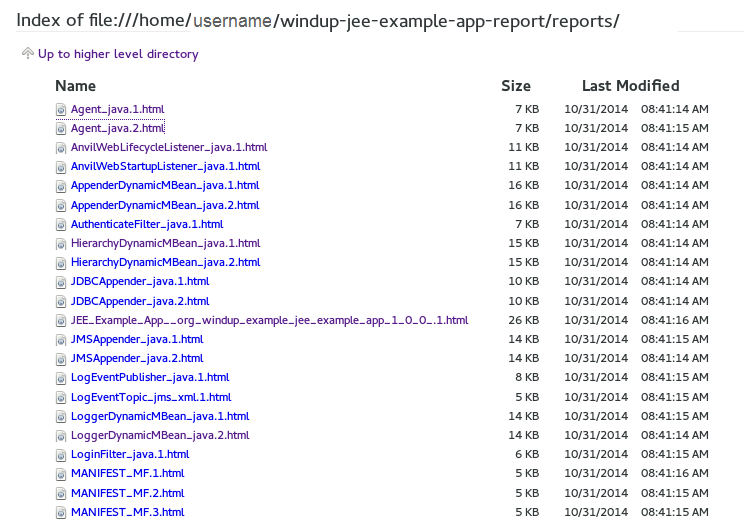 Report Directory File List